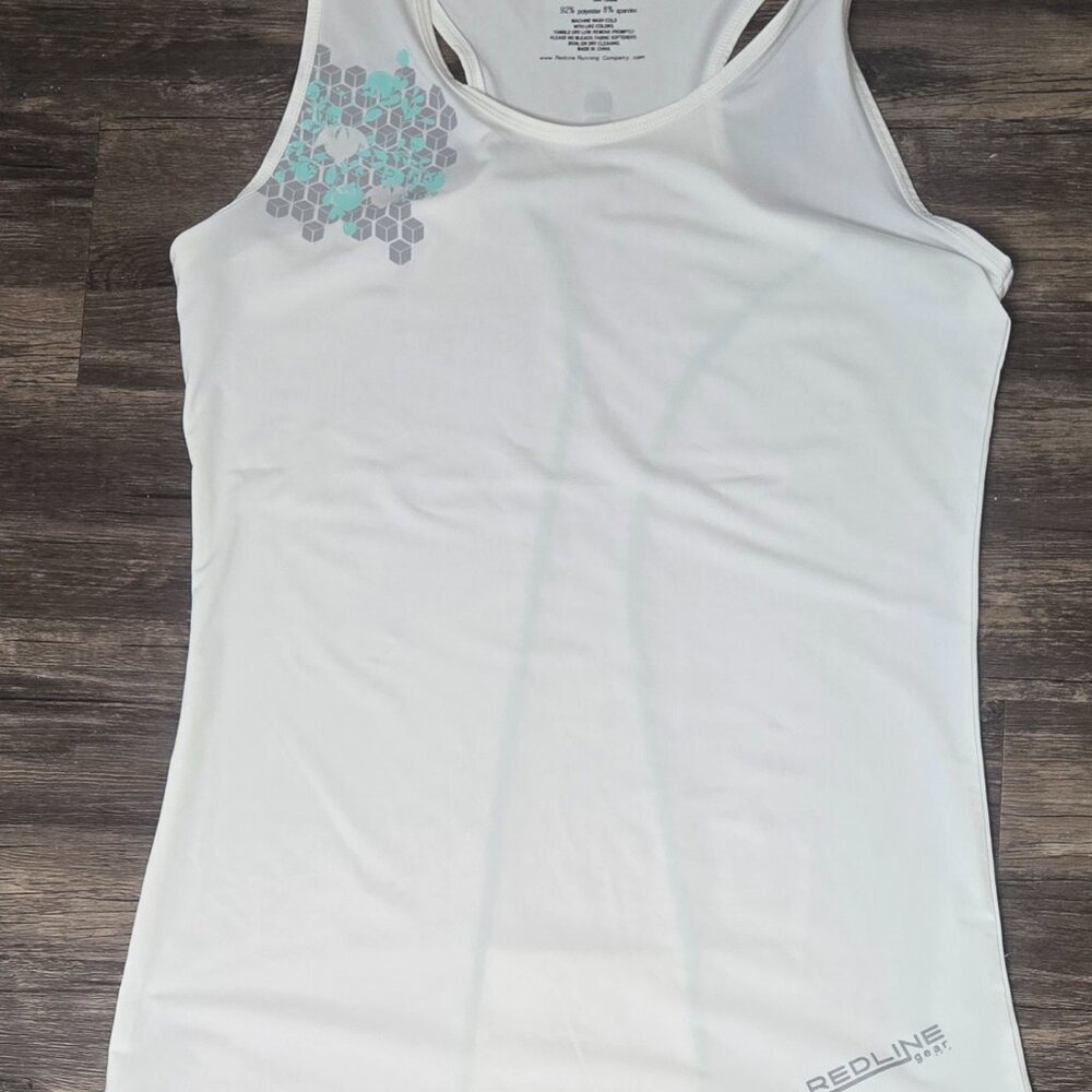 Redline Gear Racerback Running Tank Top Reflective Geo Print Size Large - Picture 9 of 9